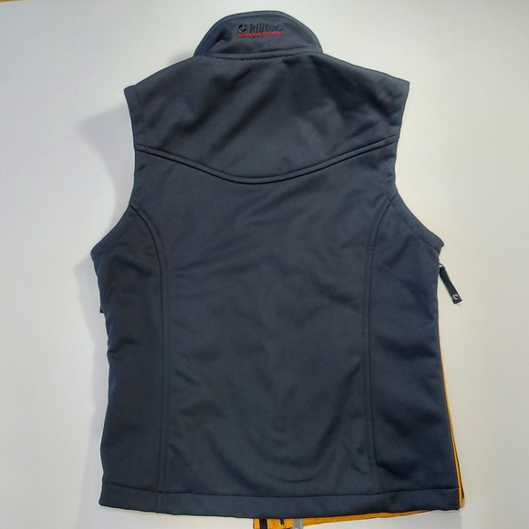 NWOT Killtec Technical Outdoor Fleece Lined Black Yellow Vest, 8 - Picture 3 of 10